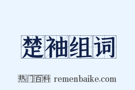 楚袖组词是什么意思的图片
